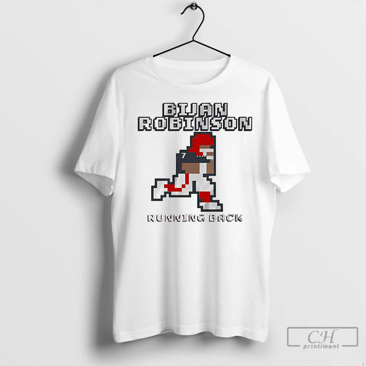 Classic Bijan Robinson Running Back Pixel - clothing by TeeHivey.com