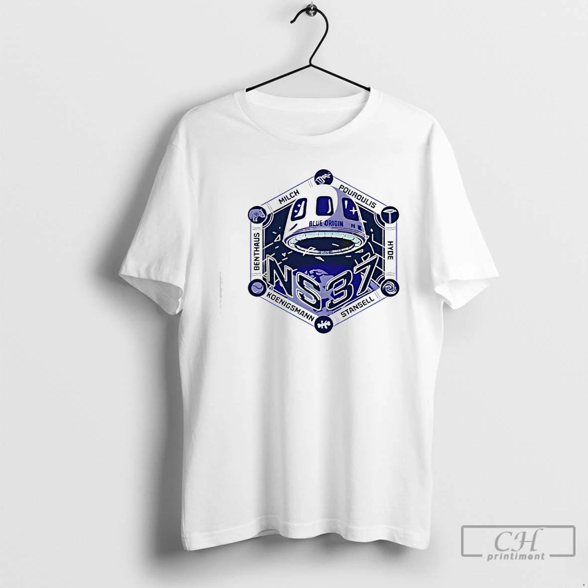 Classic Blue Origin Ns 37 Mission Stansell Hyde Pouroulis Milch Koenigsmann - clothing by TeeHivey.com