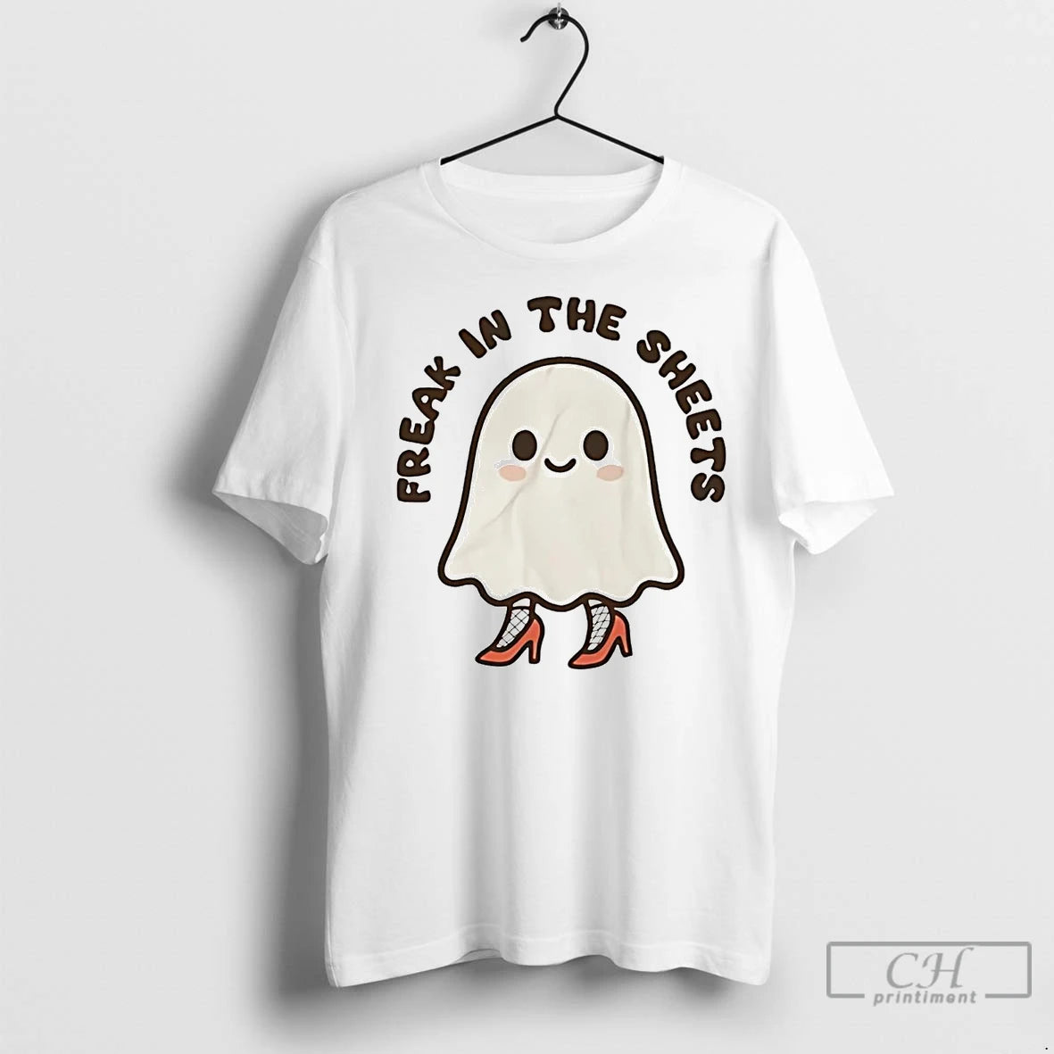 Classic Boo Ghost High Heels Freak In The Sheets Halloween - clothing by TeeHivey.com