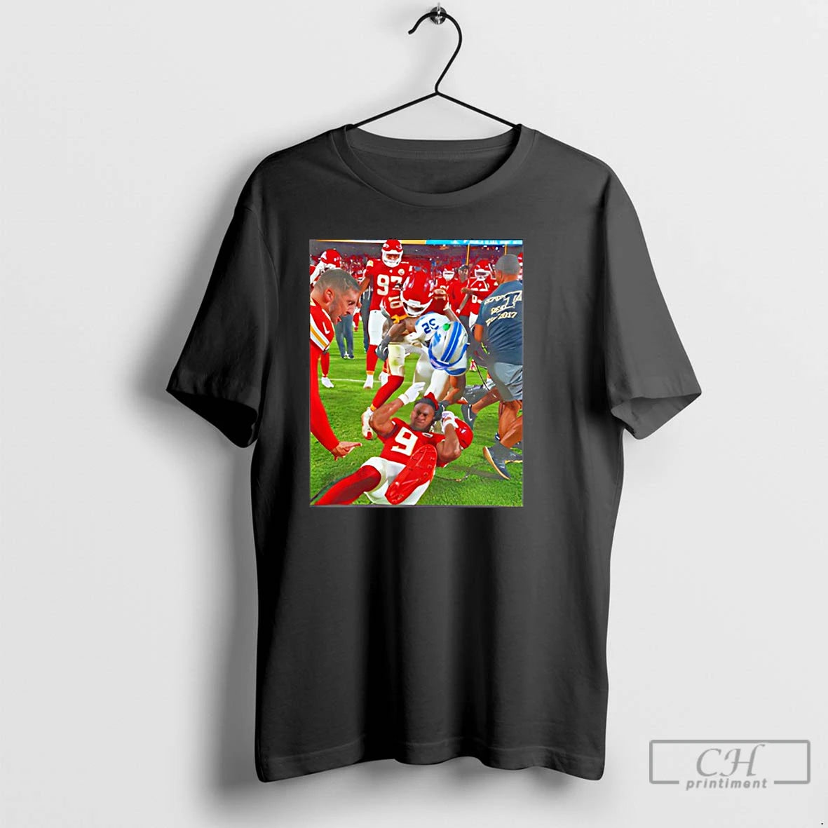 Classic Brian Branch Slaps Juju Smith Schuster Chiefs Vs Lions Fight T Shirts - clothing by TeeHivey.com