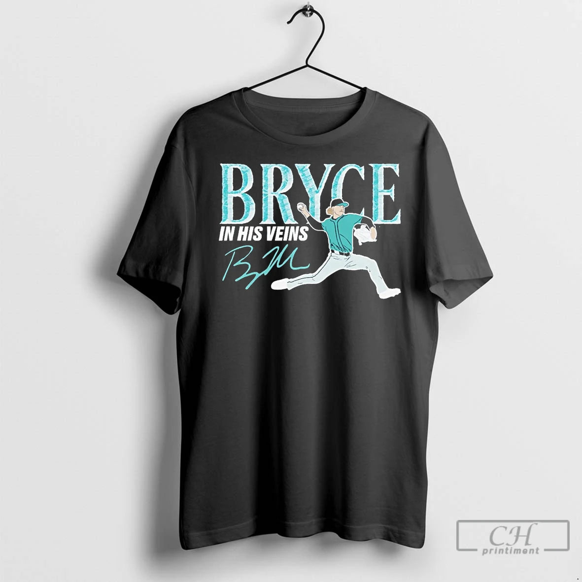 Classic Bryce Harper In His Veins Pitching Signature - clothing by TeeHivey.com