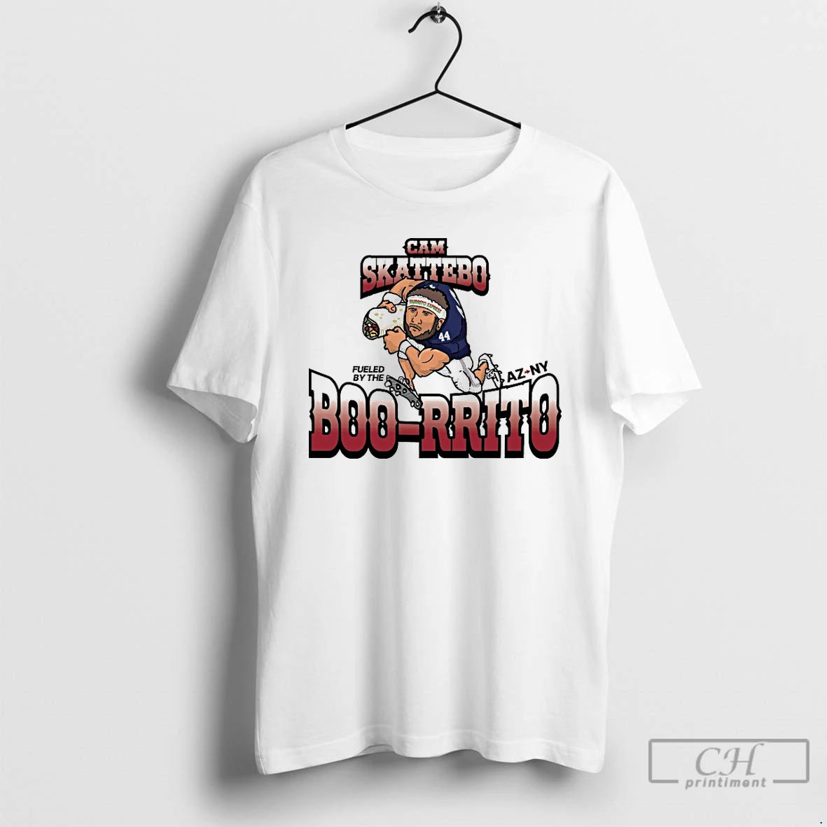 Classic Cam Skattebo Fueled By The Boorrito T Shirts - clothing by TeeHivey.com