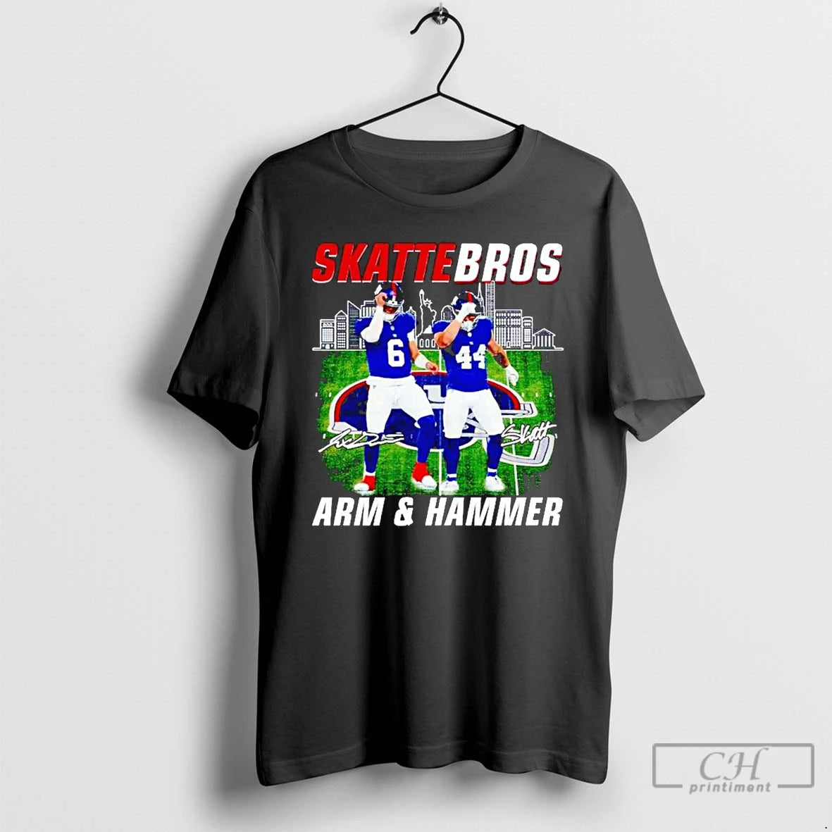 Classic Cameron Skattebo Jaxson Dart Arm And Hammer New York Giants T Shirts - clothing by TeeHivey.com