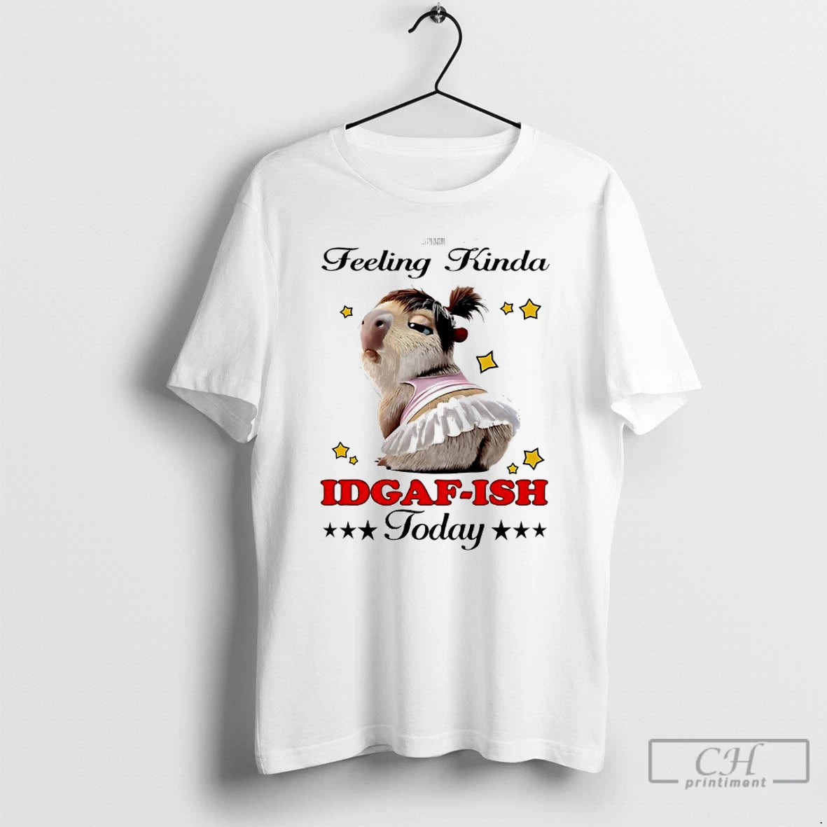 Classic Capybara Feeling Kinda Idgaf Ish Today T Shirts - clothing by TeeHivey.com
