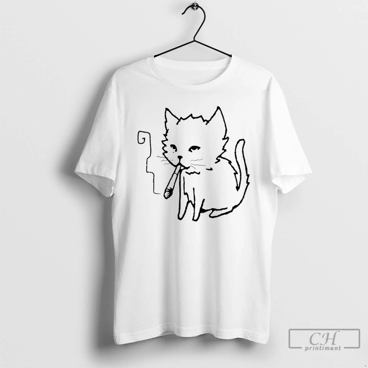 Classic Cat Smoking Art T Shirts - clothing by TeeHivey.com