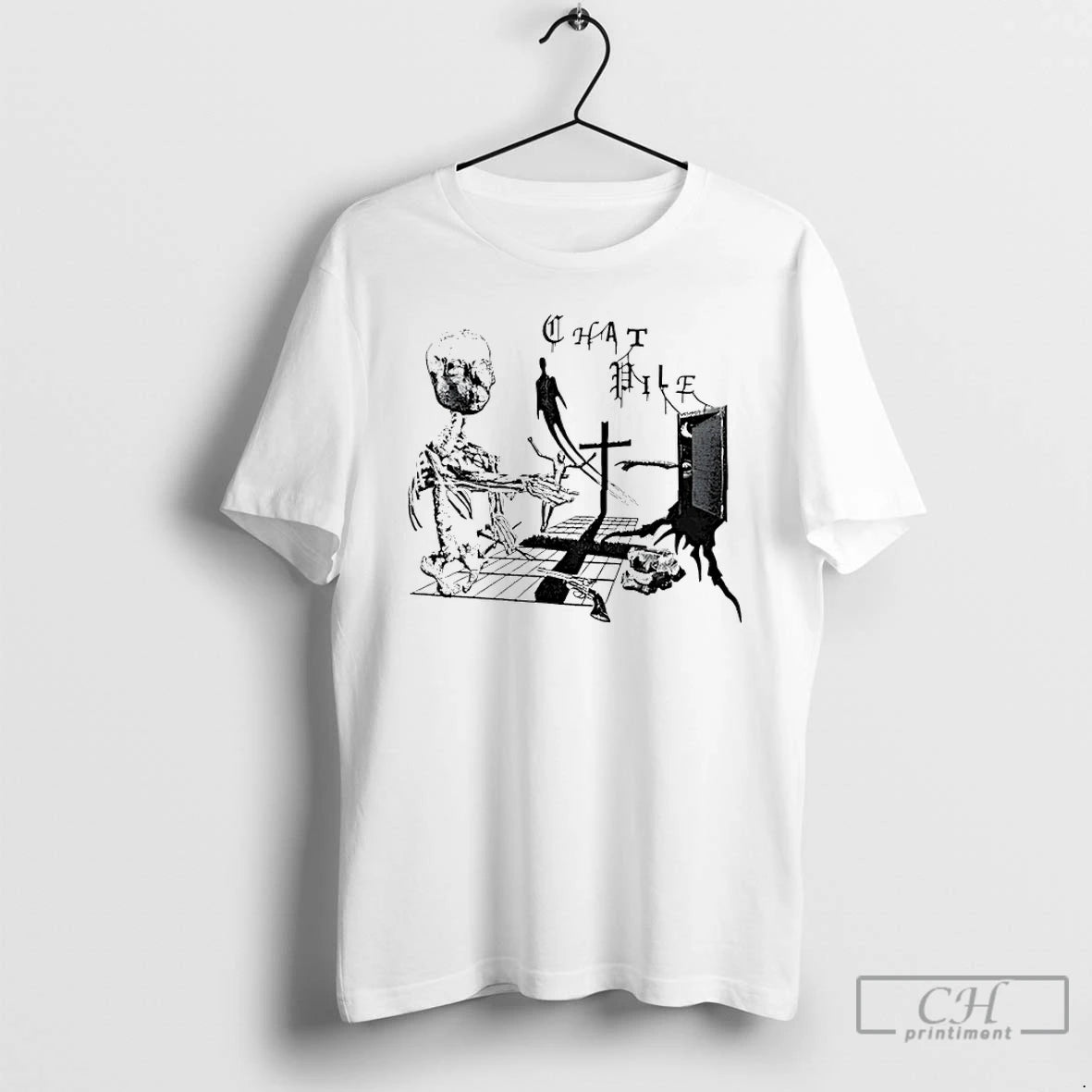 Classic Chat Pile Ivory Crosses - clothing by TeeHivey.com