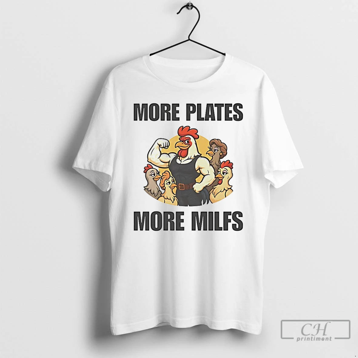 Classic Chicken More Plates More Milfs T Shirts - clothing by TeeHivey.com