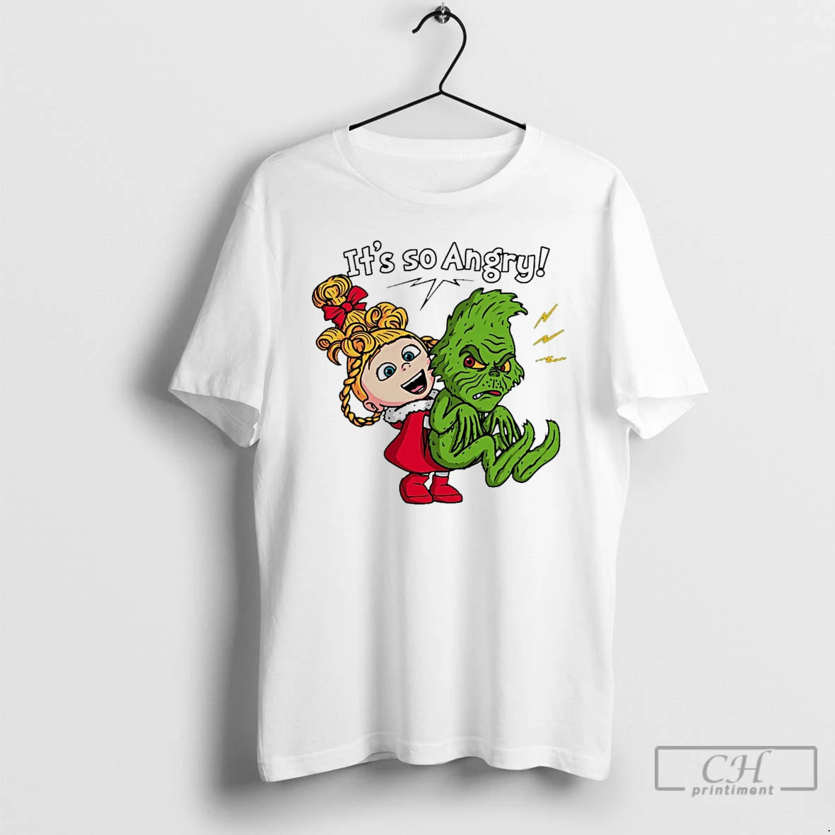 Classic Cindy Lou Who And The Grinch Its So Angry Christmas White T Shirts - clothing by TeeHivey.com