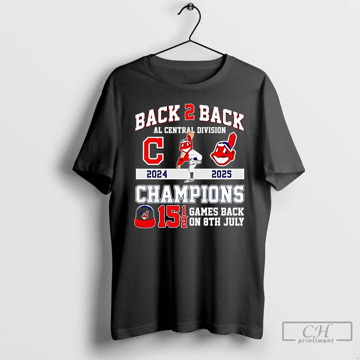 Classic Cleveland Guardians Back 2 Back Al Central Division Champions T Shirts - clothing by TeeHivey.com
