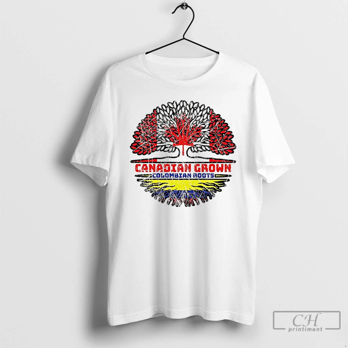 Classic Colombia Colombian Canadian Canada Tree Roots Flag T Shirts - clothing by TeeHivey.com