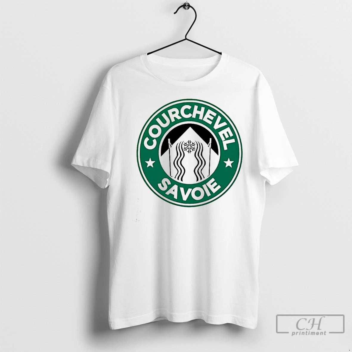 Classic Courchevel Savoie X Starbucks Logo Parody - clothing by TeeHivey.com