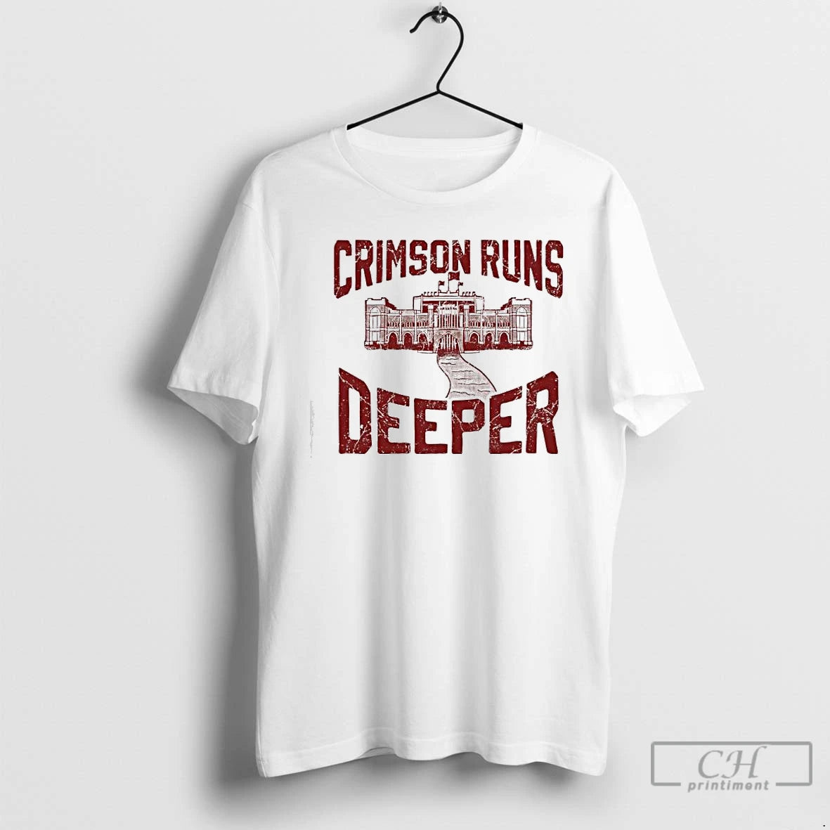 Classic Crimson Runs Deeper Vintage - clothing by TeeHivey.com