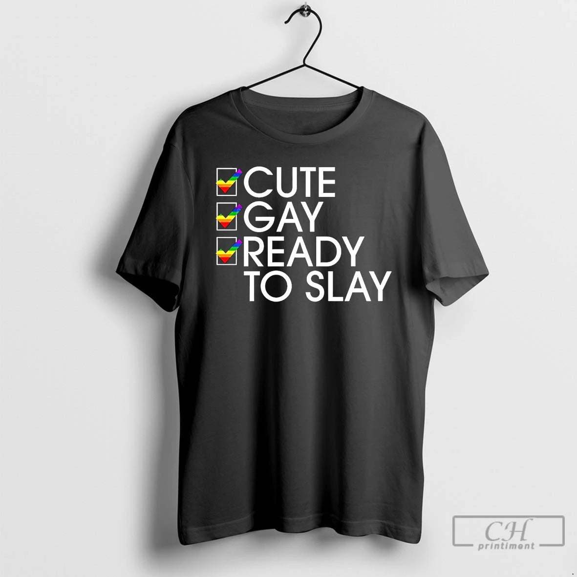 Classic Cute Gay Ready To Slay T Shirts - clothing by TeeHivey.com