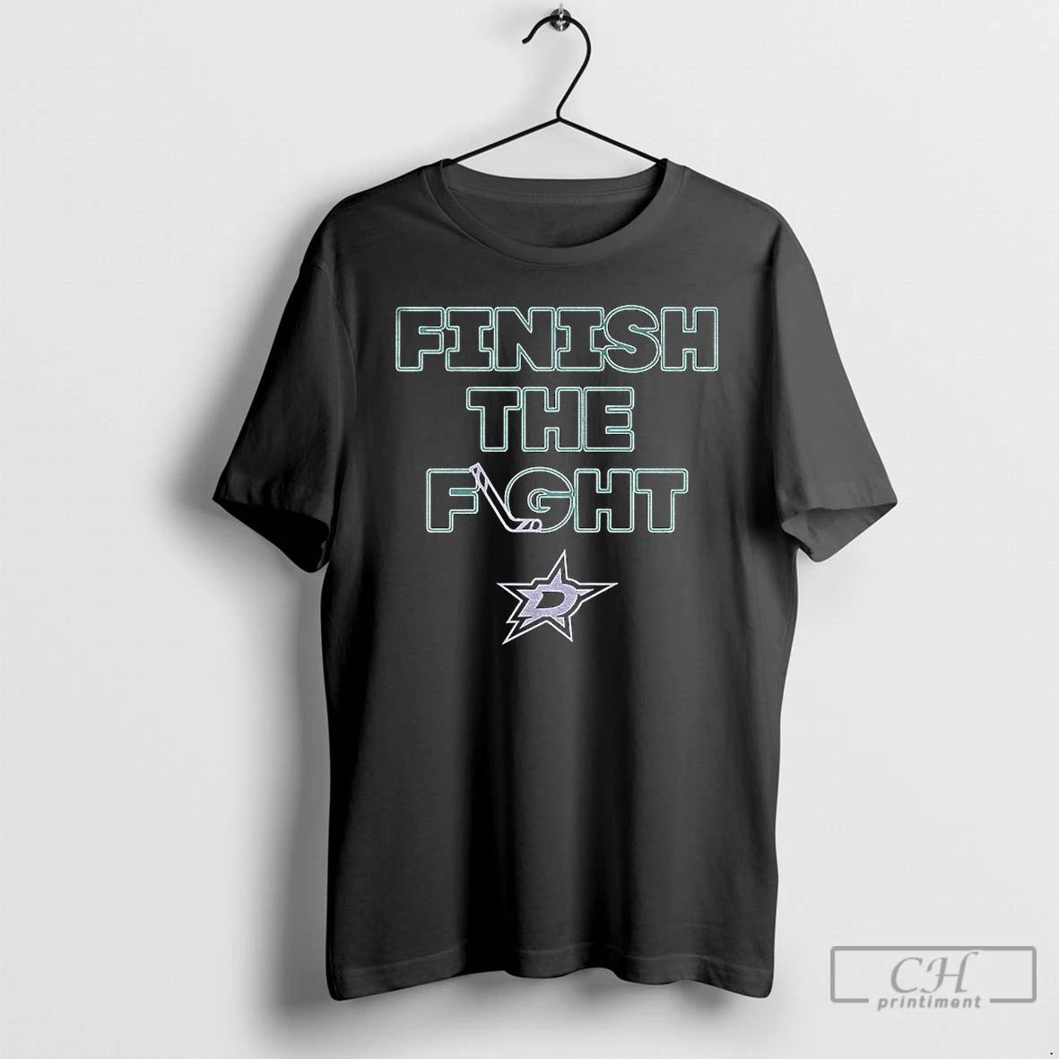 Classic Dallas Stars Hockey Finish The Fight Nhl 2025 Logo - clothing by TeeHivey.com