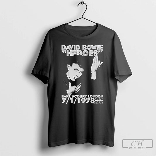 Classic David Bowie Heroes Earls Court 7 1 1978 - clothing by TeeHivey.com