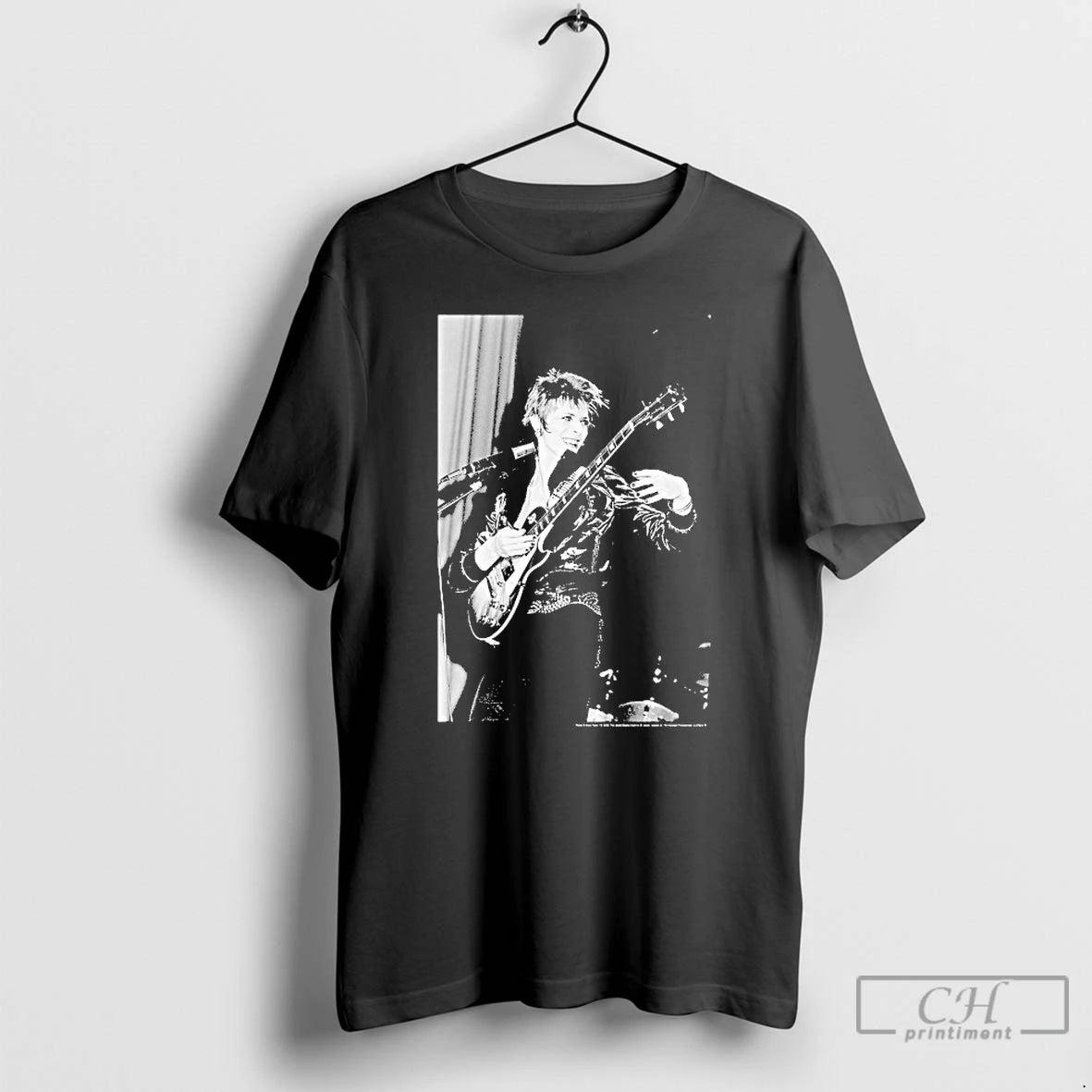 Classic David Bowie Smiling Guitar - clothing by TeeHivey.com