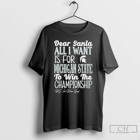 Classic Dead Santa All I Want Is For The Michigan State Spartans To Win The - clothing by TeeHivey.com