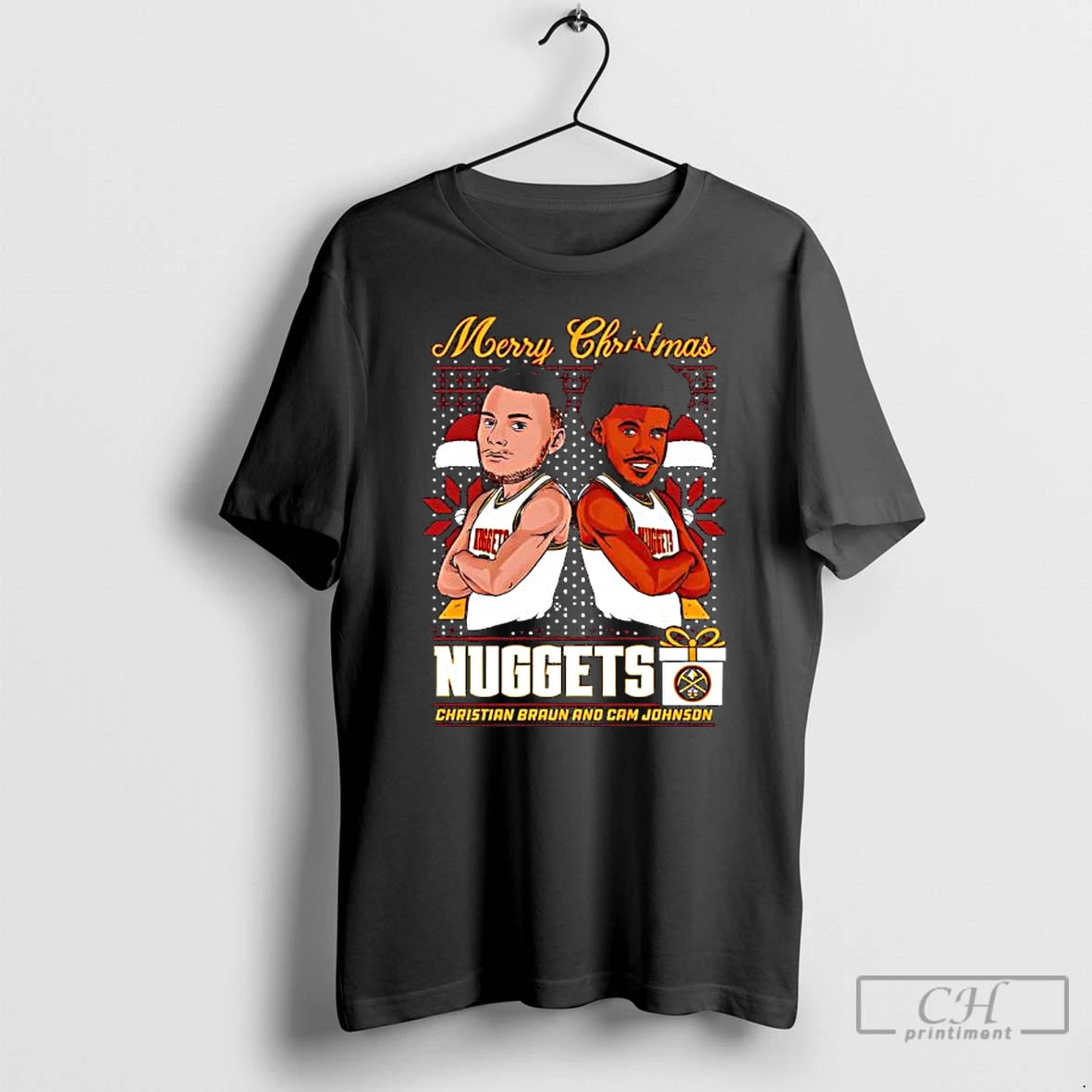 Classic Denver Nuggets Christmas Braun Johnson Graphic - clothing by TeeHivey.com