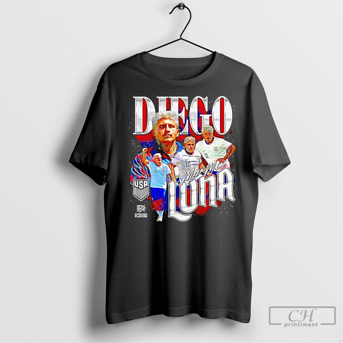 Classic Diego Luna Usmnt Moon Man Graphic - clothing by TeeHivey.com