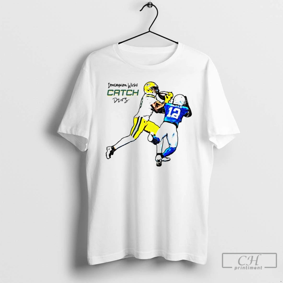 Classic Dontayvion Wicks Catch Green Bay Packers Vs Lions Detroit Signature - clothing by TeeHivey.com