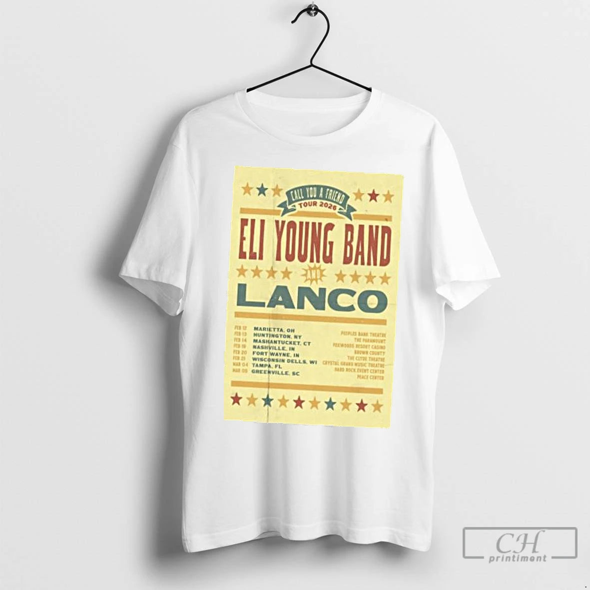 Classic Eli Young Band Call You A Friend Tour 2026 - clothing by TeeHivey.com