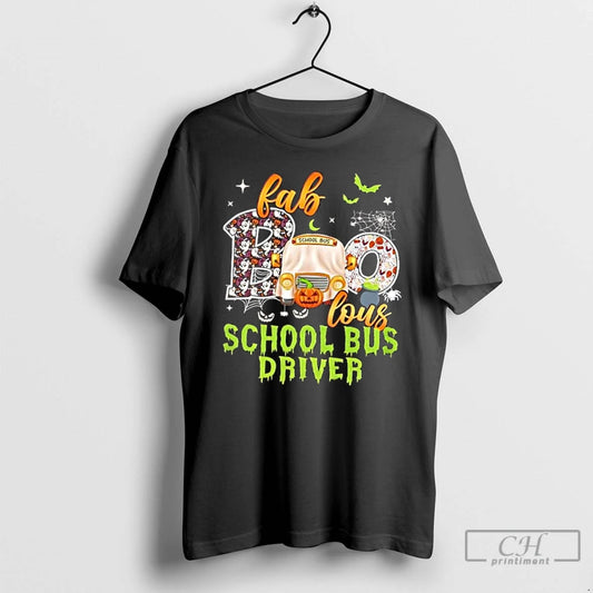 Classic Fab Boo Lous School Bus Driver Halloween T Shirts - clothing by TeeHivey.com