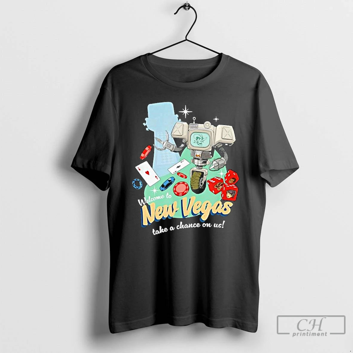 Classic Fallout Welcome To New Vegas Take A Chance On Us - clothing by TeeHivey.com