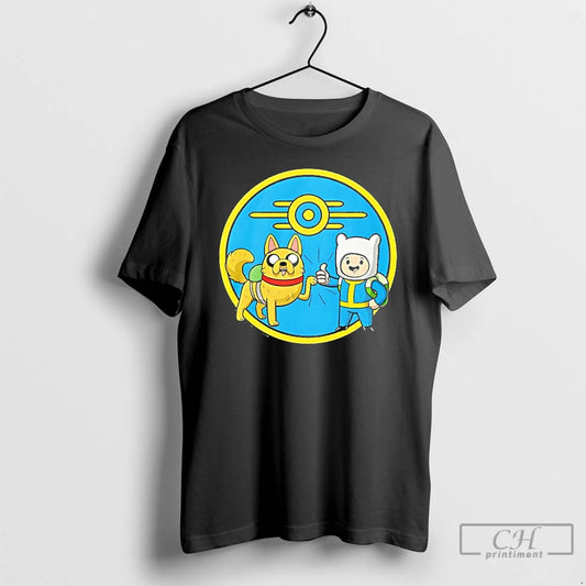 Classic Finn And Jake Fallout Adventure Time Wasteland Time Logo - clothing by TeeHivey.com