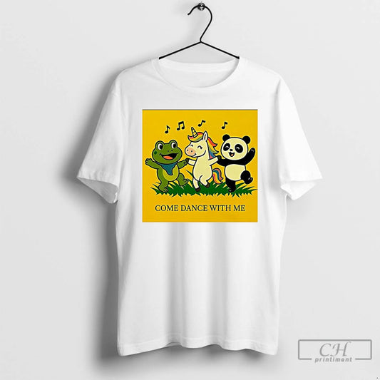Classic Frog Unicorn And Bear Come Dance With Me T Shirts - clothing by TeeHivey.com