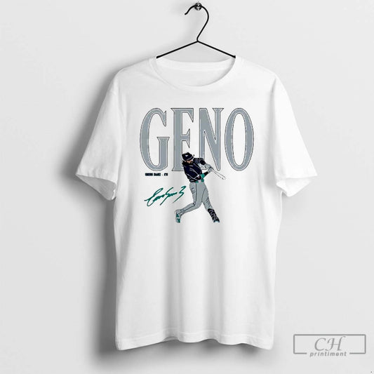 Classic Geno Eugenio Suarez Seattle Mariners Mlb 2025 Baseball Signature T Shirts - clothing by TeeHivey.com