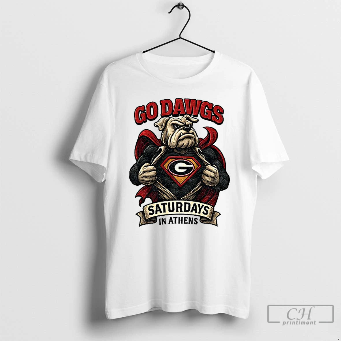 Classic Georgia Bulldogs Mascot Super Bulldog Vintage Saturdays In Athens - clothing by TeeHivey.com
