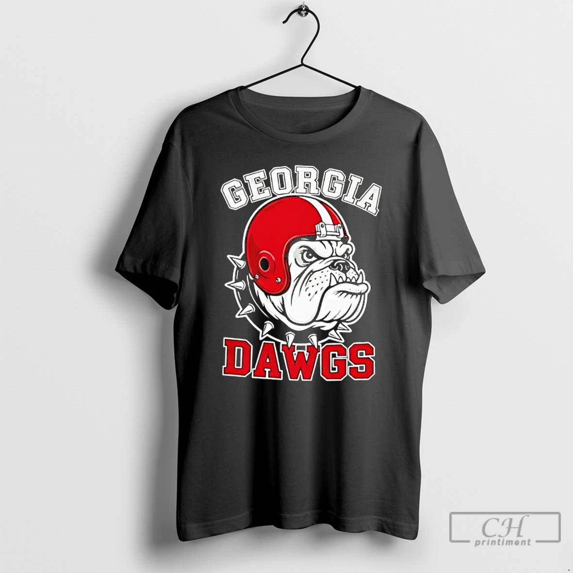 Classic Georgia Bulldogs Mascot Helmet Graphic - clothing by TeeHivey.com