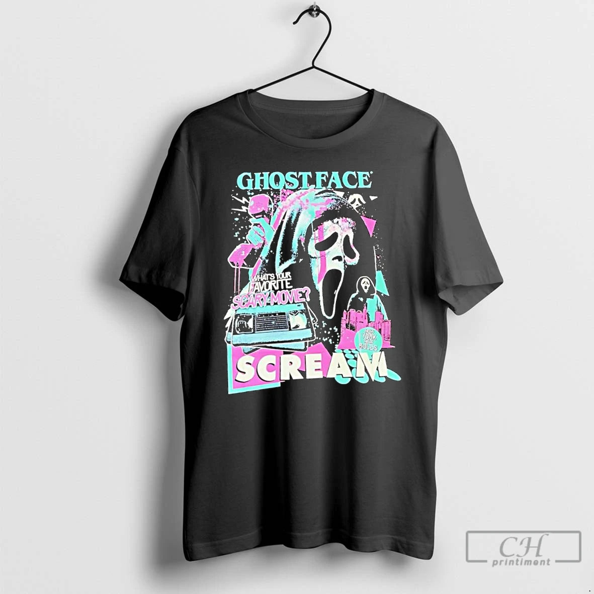 Classic Ghost Face Halloween Horror Scream Whats Your Favorite Scary Movie T Shirts - clothing by TeeHivey.com