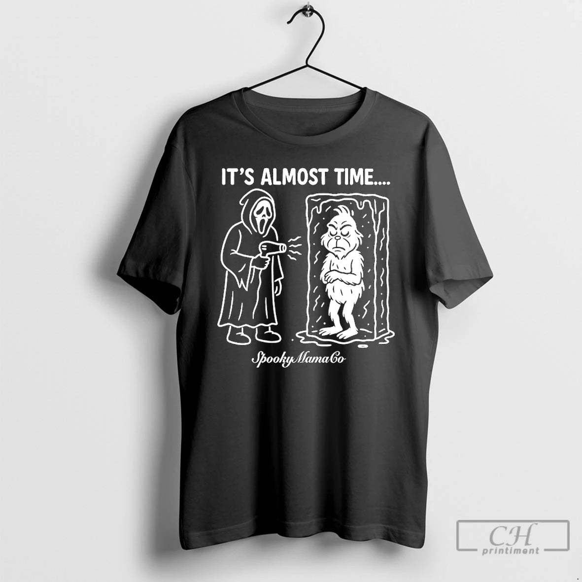 Classic Ghostface And Grinch Its Almost Time Spooky Mama Co - clothing by TeeHivey.com