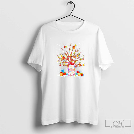 Classic Gift Tree Unicorn Snowflake Christmas T Shirts - clothing by TeeHivey.com