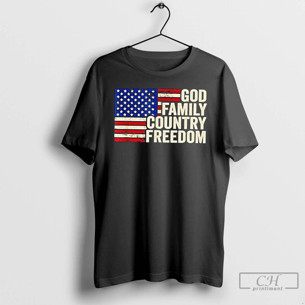 Classic God Family Country Freedom Usa Flag T Shirts - clothing by TeeHivey.com