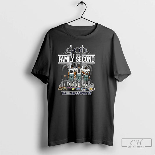 Classic God First Family Second Then Dallas Cowboys Signature - clothing by TeeHivey.com