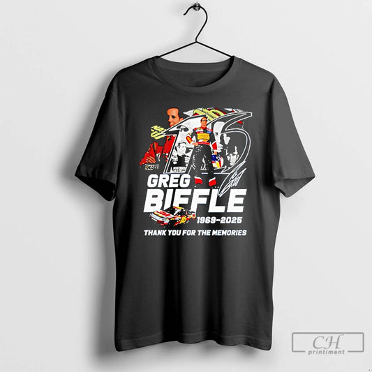 Classic Greg Biffle Thank You For The Memories 1969 2025 Signature - clothing by TeeHivey.com