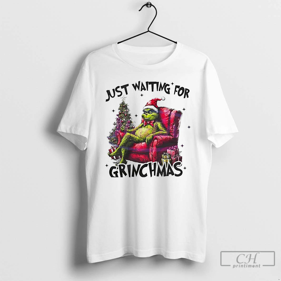 Classic Grinch Just Waiting For Grinchmas Christmas White T Shirts - clothing by TeeHivey.com