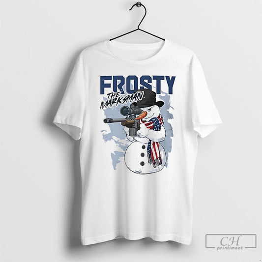 Classic Gun Snowman Frosty The Marksman - clothing by TeeHivey.com