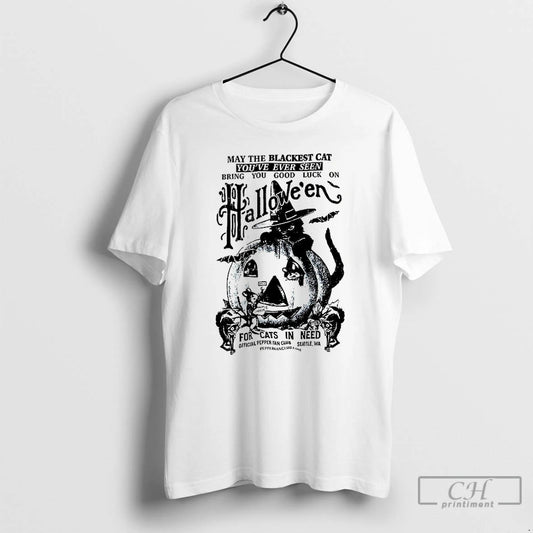 Classic Halloween May The Blackest Cat T Shirts - clothing by TeeHivey.com