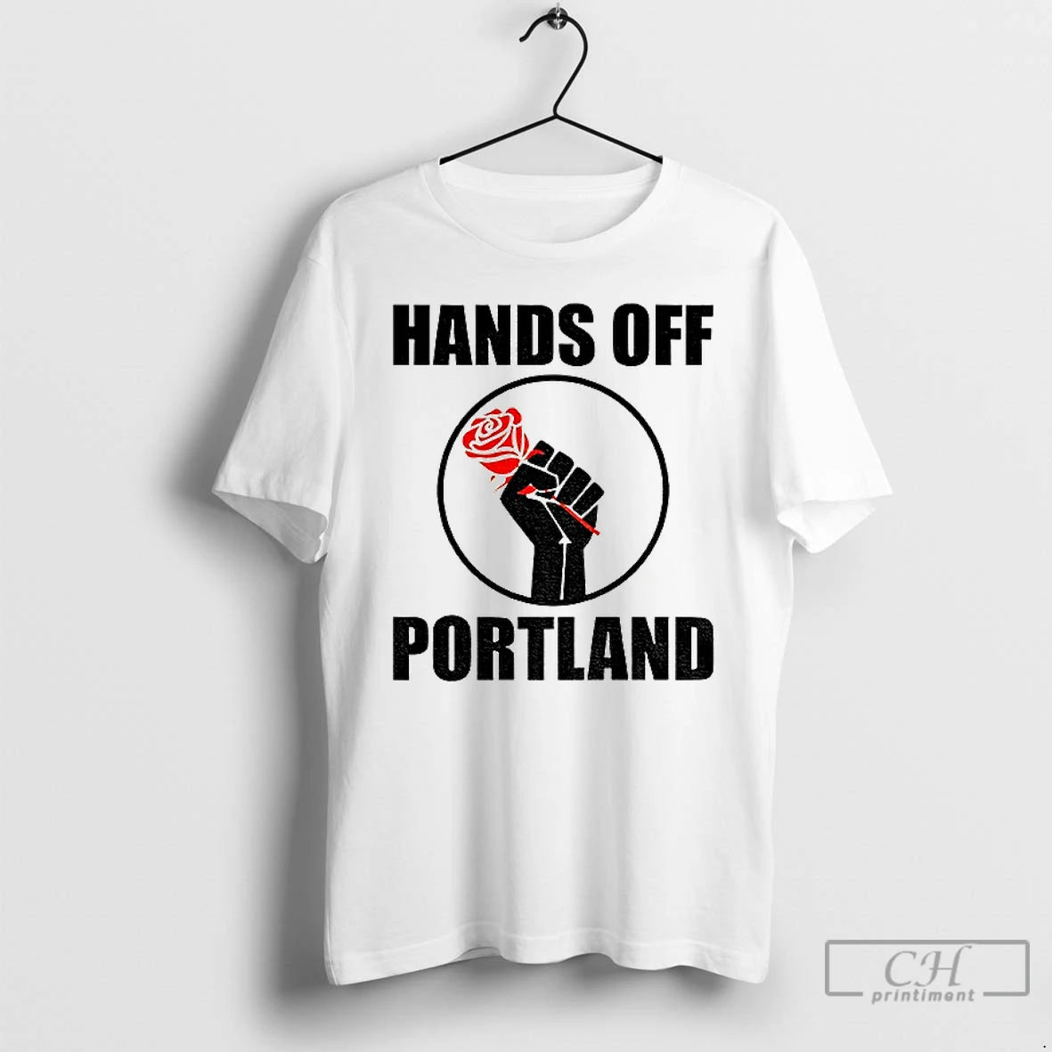 Classic Hands Off Portland Rose T Shirts - clothing by TeeHivey.com