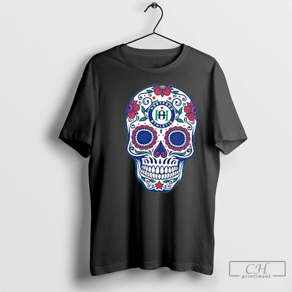 Classic Hartford Heather Kelly Skull T Shirts - clothing by TeeHivey.com