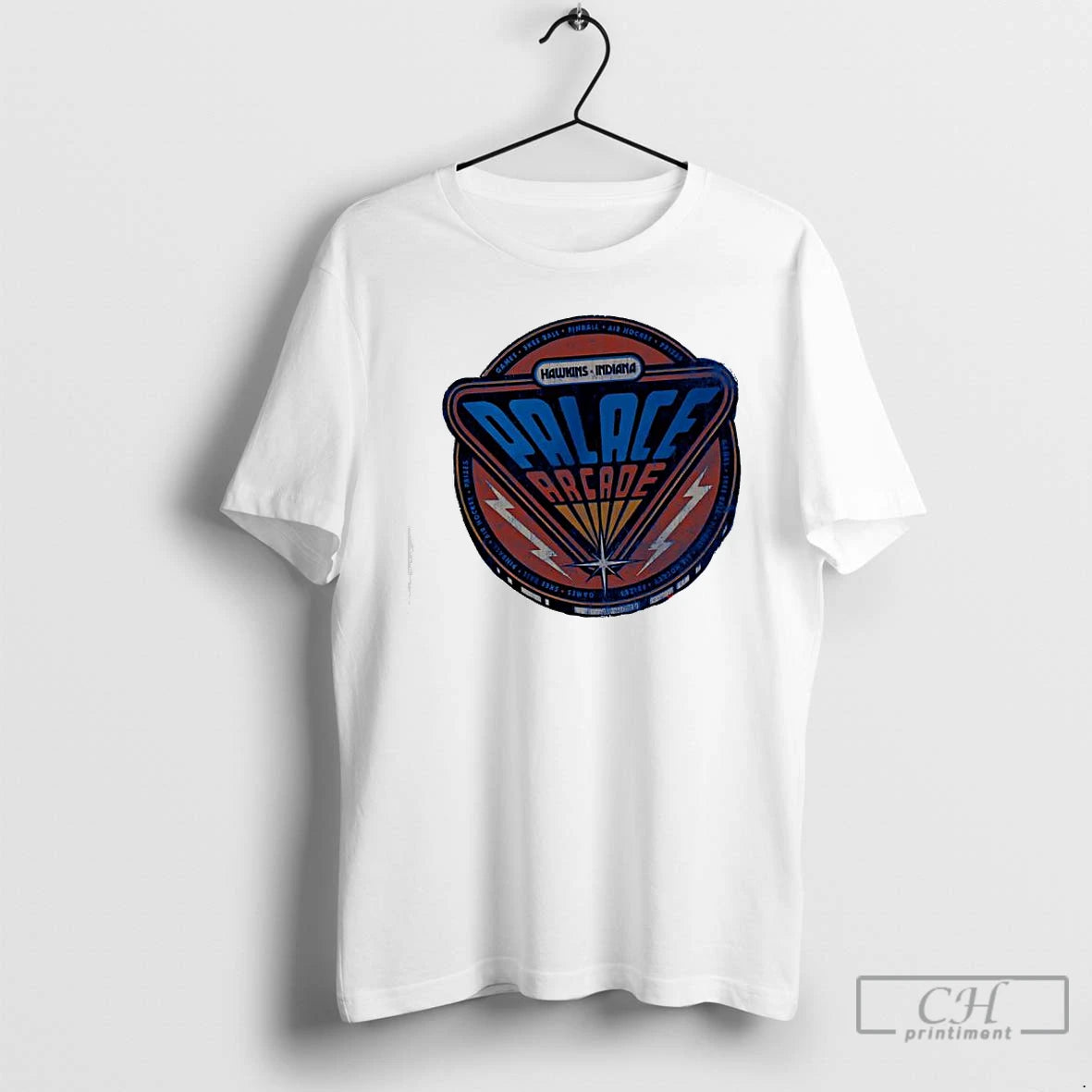Classic Hawkins Indiana Palace Arcade Graphic - clothing by TeeHivey.com