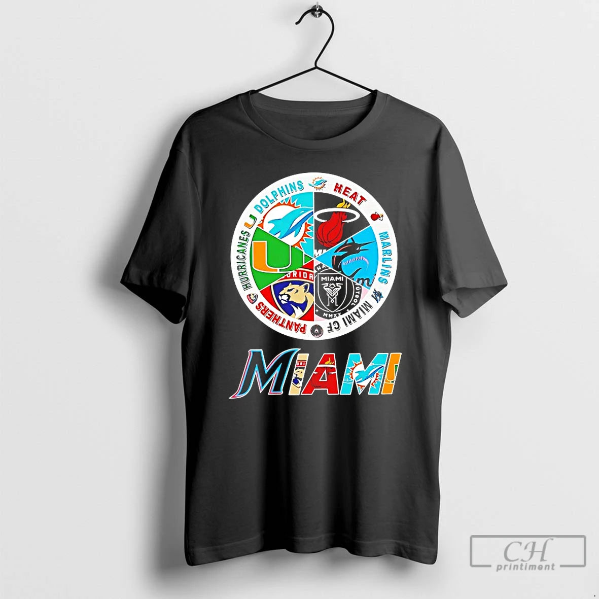 Classic Heat Dolphins Marlins Panthers Hurricanes Miami Cf Miami Team Sport Logo T Shirts - clothing by TeeHivey.com