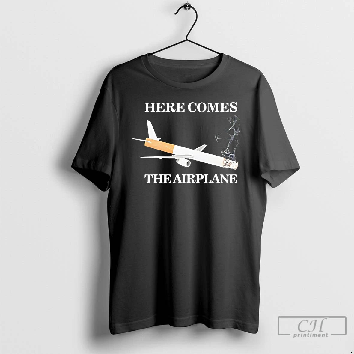 Classic Here Comes The Airplane Cigarette Meme - clothing by TeeHivey.com