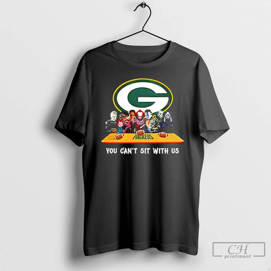 Classic Horror Movie Characters You Cant Sit With Us Green Bay Packers Halloween T Shirts - clothing by TeeHivey.com