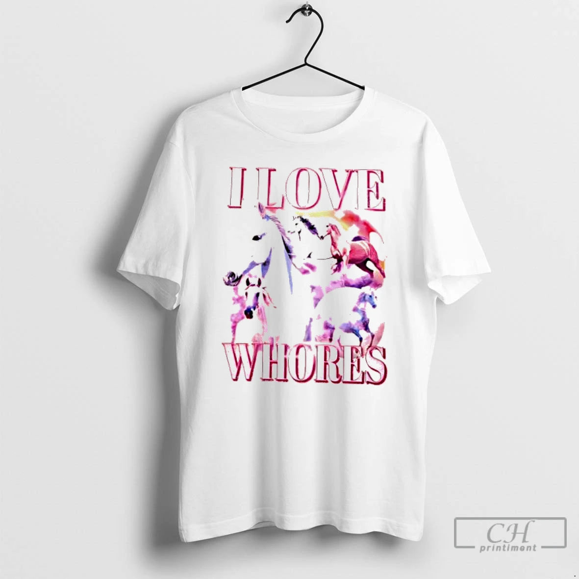 Classic Horse I Love Whores T Shirts - clothing by TeeHivey.com