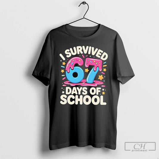 Classic I Survived 67 Days Of School Funny Meme Teacher - clothing by TeeHivey.com