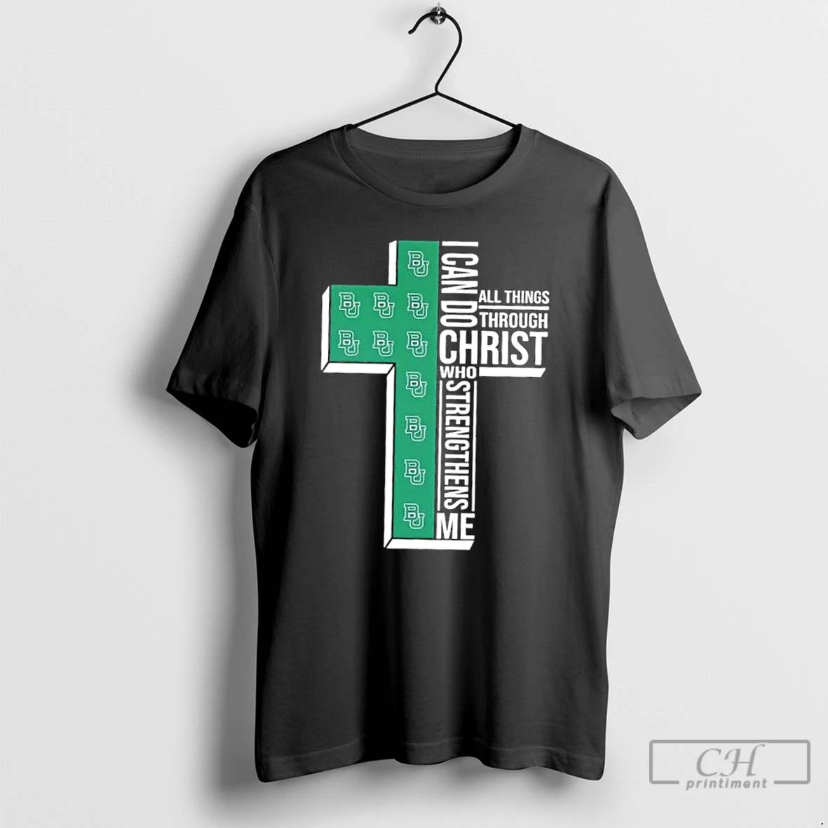 Classic I Can Do All Things Through Christ Who Strengthens Me Baylor Bears Football Cross - clothing by TeeHivey.com